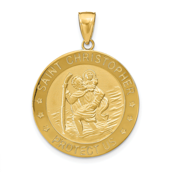 14k Saint Christopher Medal Pendant-M1485