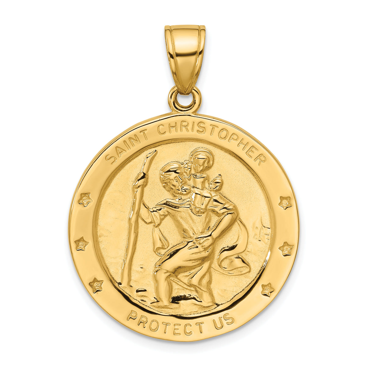 14k Saint Christopher Medal Pendant-M1487