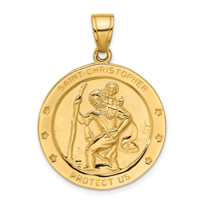 14k Saint Christopher Medal Pendant-M1487