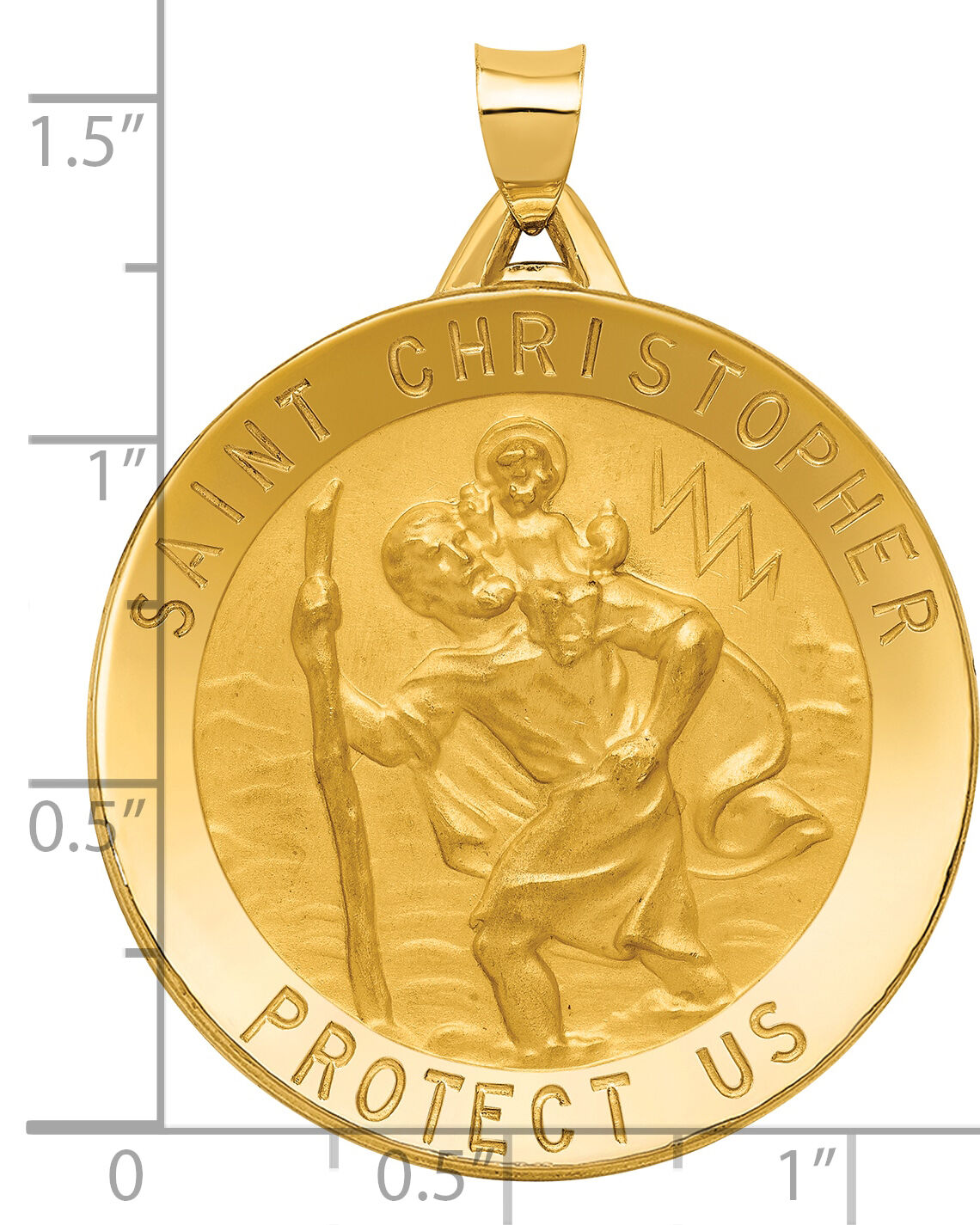 14k Saint Christopher Medal Pendant-M1488