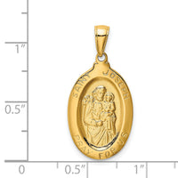 14k Saint Joseph Medal Pendant-M1502