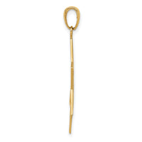 14k Solid Polished Star of David Charm-M1595