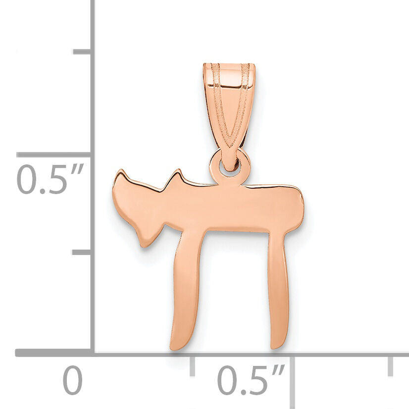 14k Rose Gold Chai Pendant-M1597R