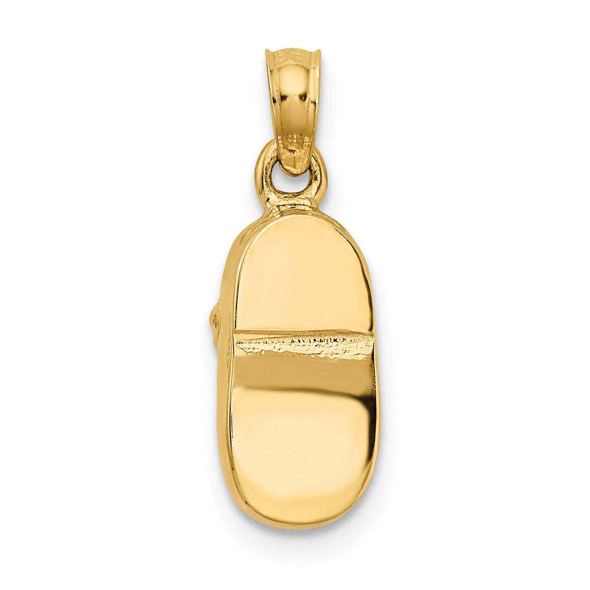 14k  3D Two-tone Baby Shoe Charm-M1745