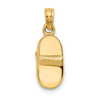 14k  3D Two-tone Baby Shoe Charm-M1745