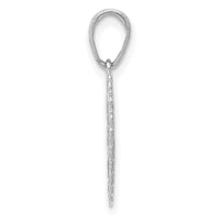 14K White Gold Reversible FOR MY DAUGHTER Heart Pendant-M175W
