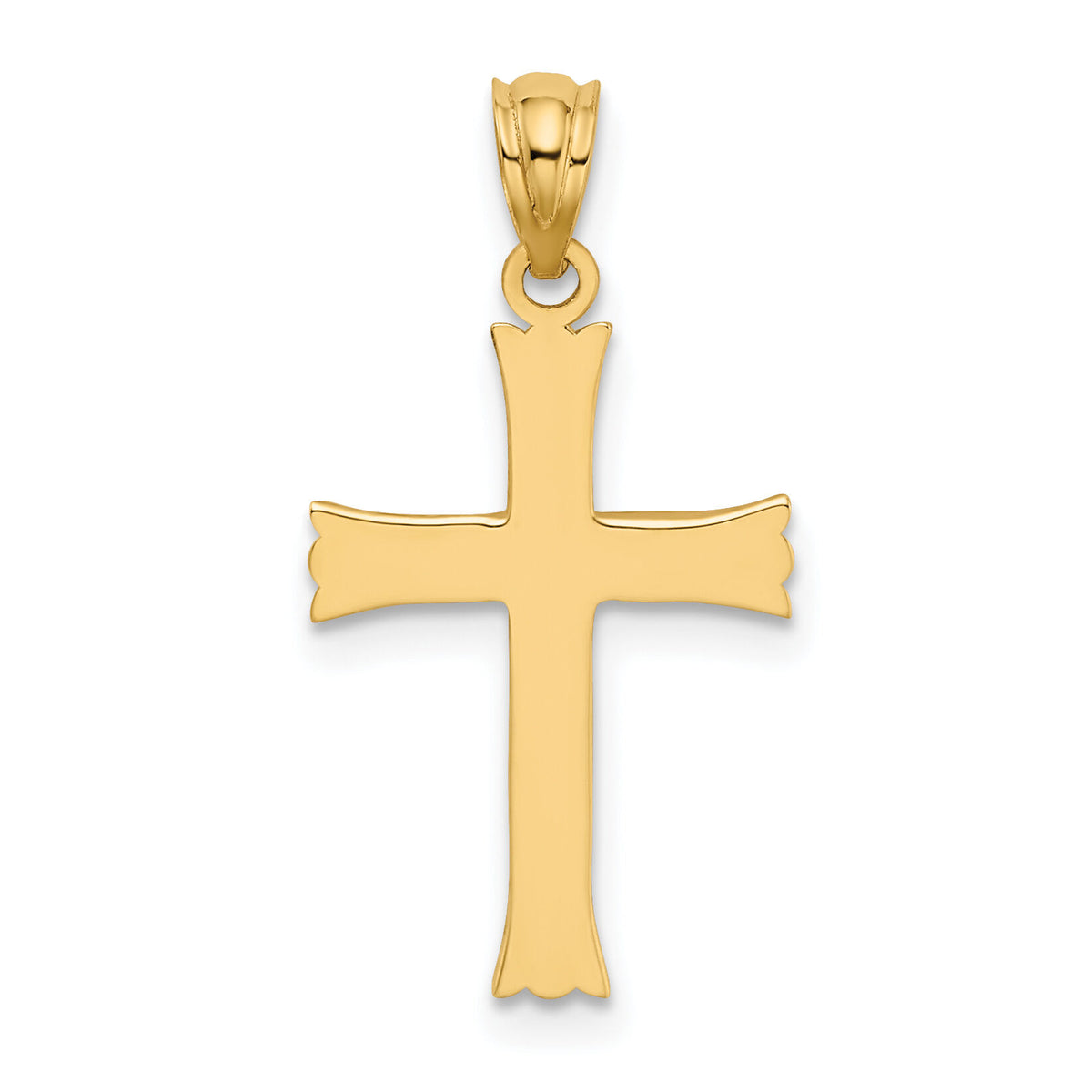 14k Satin Cross Charm-M1848