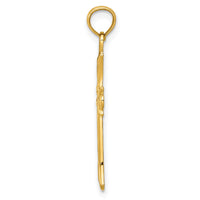 14k Fleur De Lis Cross Pendant-M1849