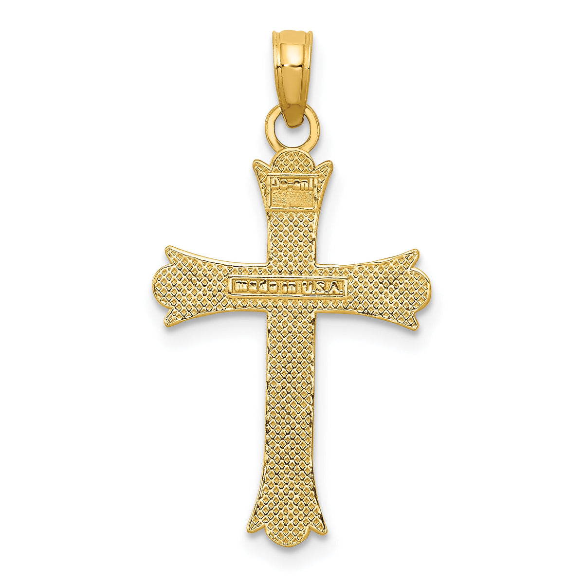 14k Fleur De Lis Cross Pendant-M1849