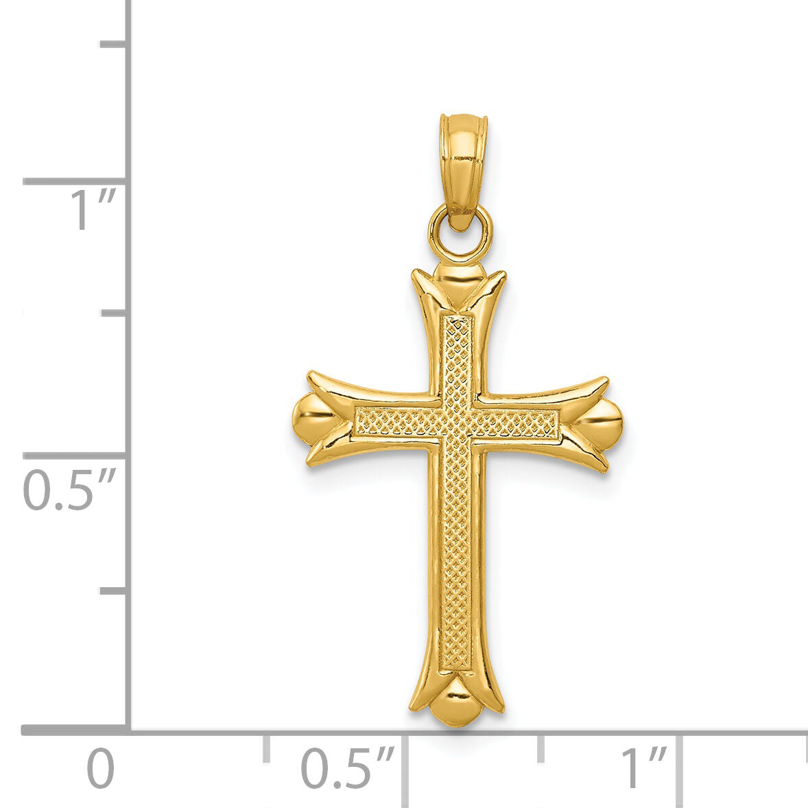 14k Fleur De Lis Cross Pendant-M1849