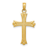 14k Fleur De Lis Cross Pendant-M1849