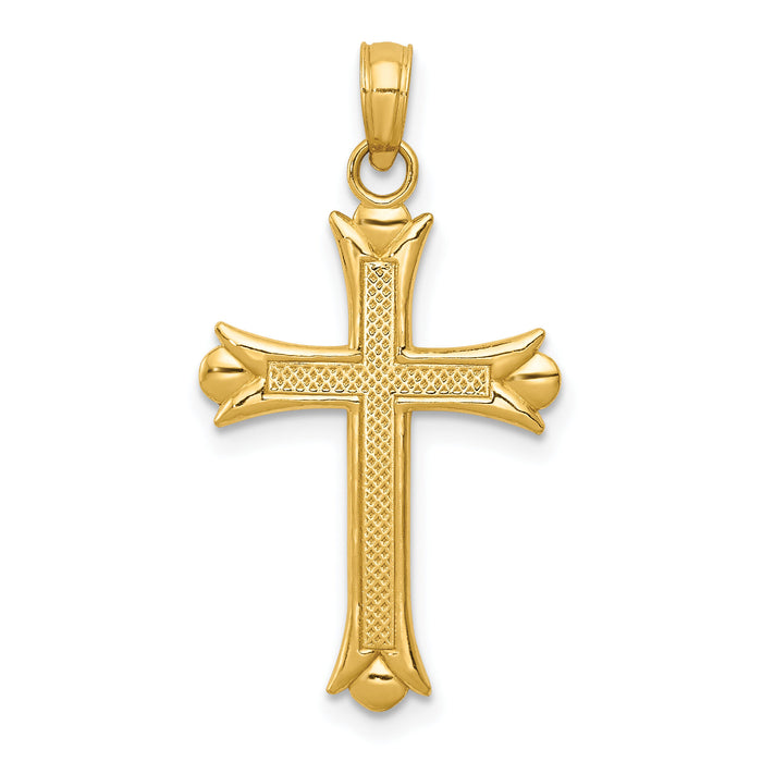 14k Fleur De Lis Cross Pendant-M1849