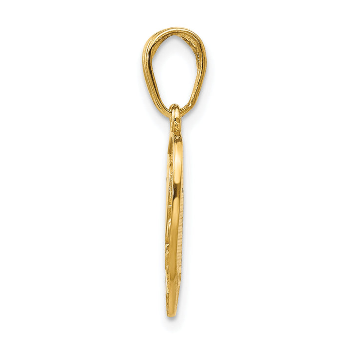 14k I LOVE YOU Break Apart Heart Charm-M197