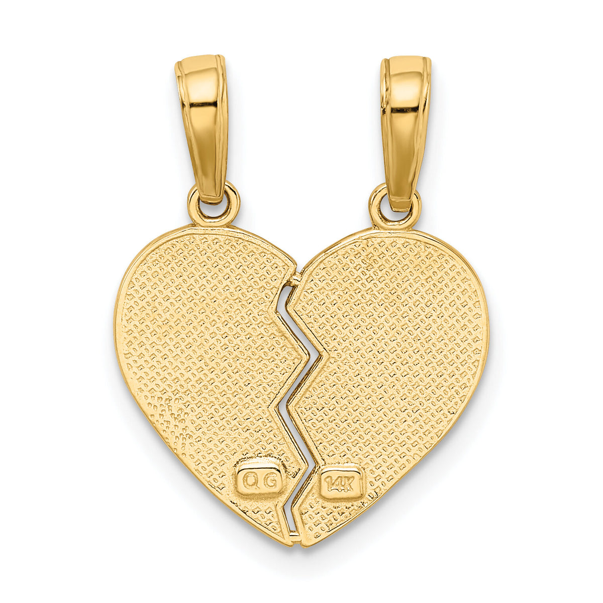 14k I LOVE YOU Break Apart Heart Charm-M197