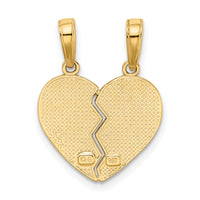 14k I LOVE YOU Break Apart Heart Charm-M197