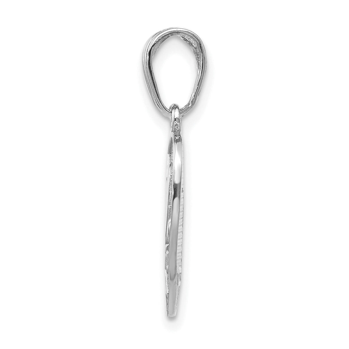 14k White Gold I LOVE YOU Break Apart Heart Charm-M197W