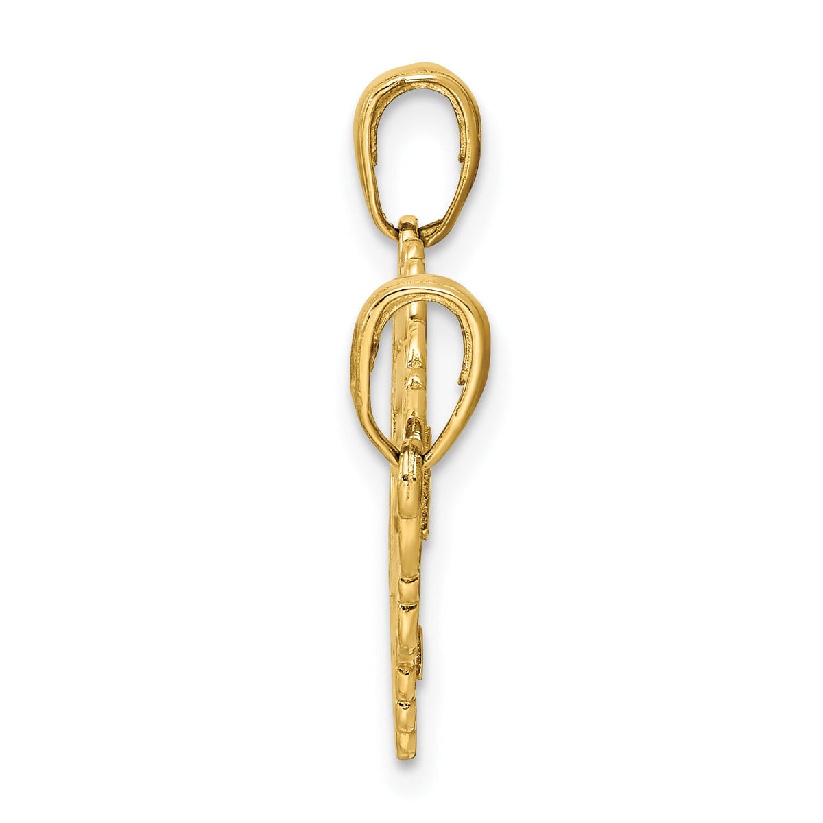 14K Polished 2 Piece Break Apart HE WHO HOLDS THE KEY Charms-M198