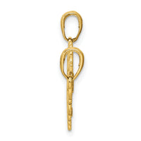 14K Polished 2 Piece Break Apart HE WHO HOLDS THE KEY Charms-M198