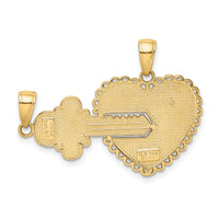 14K Polished 2 Piece Break Apart HE WHO HOLDS THE KEY Charms-M198