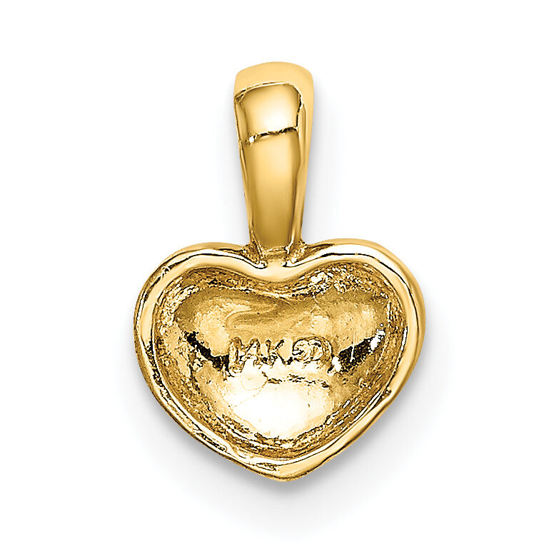 14K Polished Domed Heart Charm-M2076