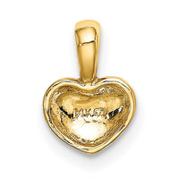 14K Polished Domed Heart Charm-M2076