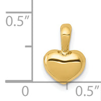 14K Polished Domed Heart Charm-M2076