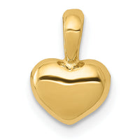 14K Polished Domed Heart Charm-M2076