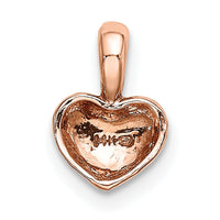 14K Rose Polished Domed Heart Charm-M2076R