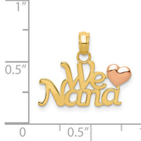 14k Two-Tone WE LOVE NANA Charm-M2171