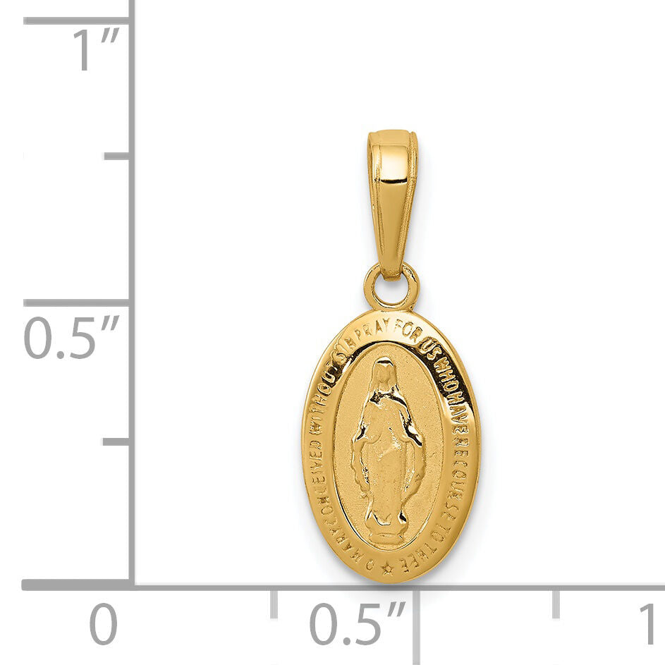 14k Miraculous Medal Charm-M2515