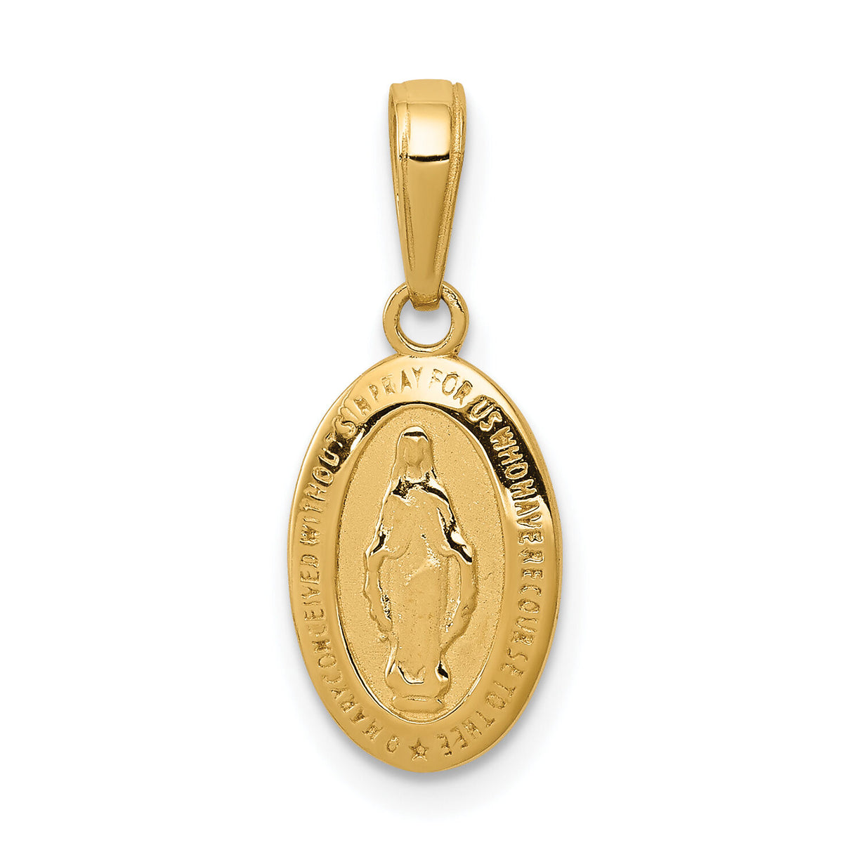 14k Miraculous Medal Charm-M2515