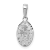 14k White Gold Miraculous Medal Charm-M2515W