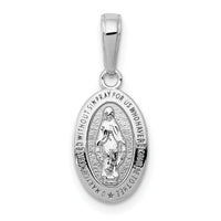 14k White Gold Miraculous Medal Charm-M2515W
