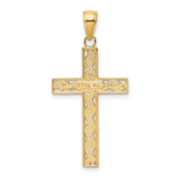 14k Rope Cross Pendant-M2545