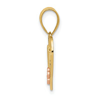 14k Two-tone NANA Heart Pendant-M2692