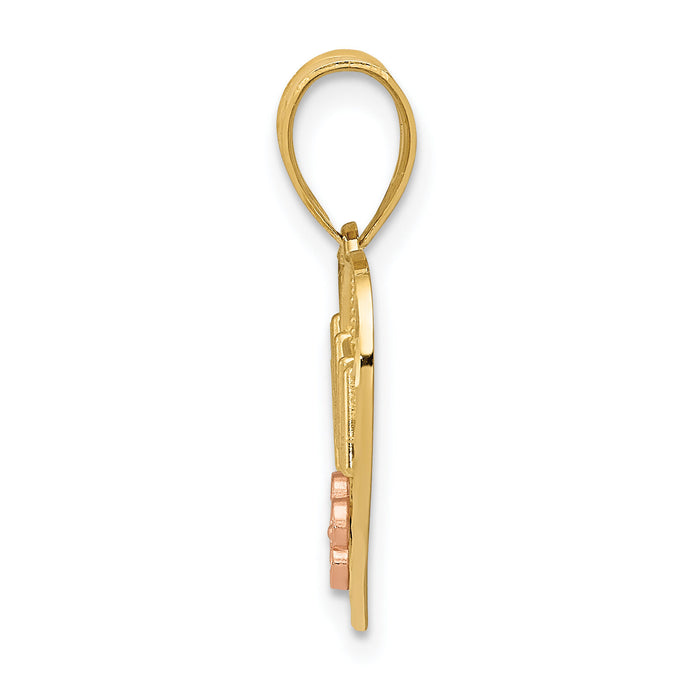 14k Two-tone NANA Heart Pendant-M2692