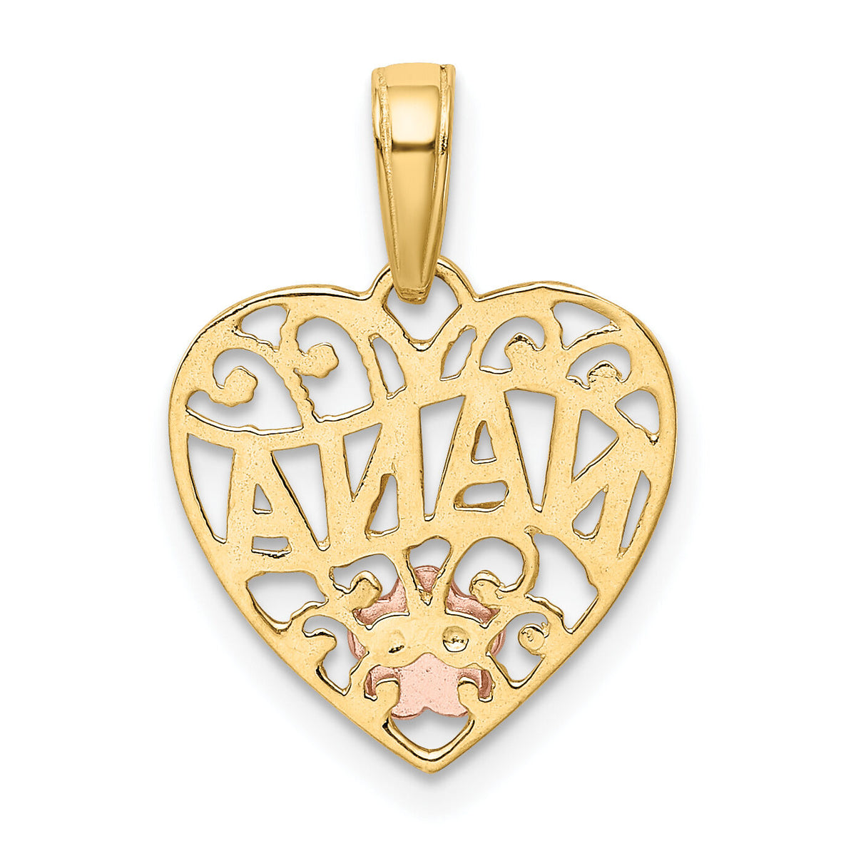14k Two-tone NANA Heart Pendant-M2692