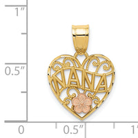 14k Two-tone NANA Heart Pendant-M2692