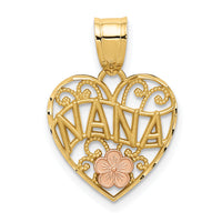 14k Two-tone NANA Heart Pendant-M2692