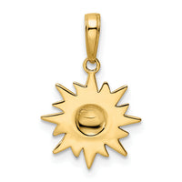 14k & White Rhodium D/C Sun Pendant-M2964