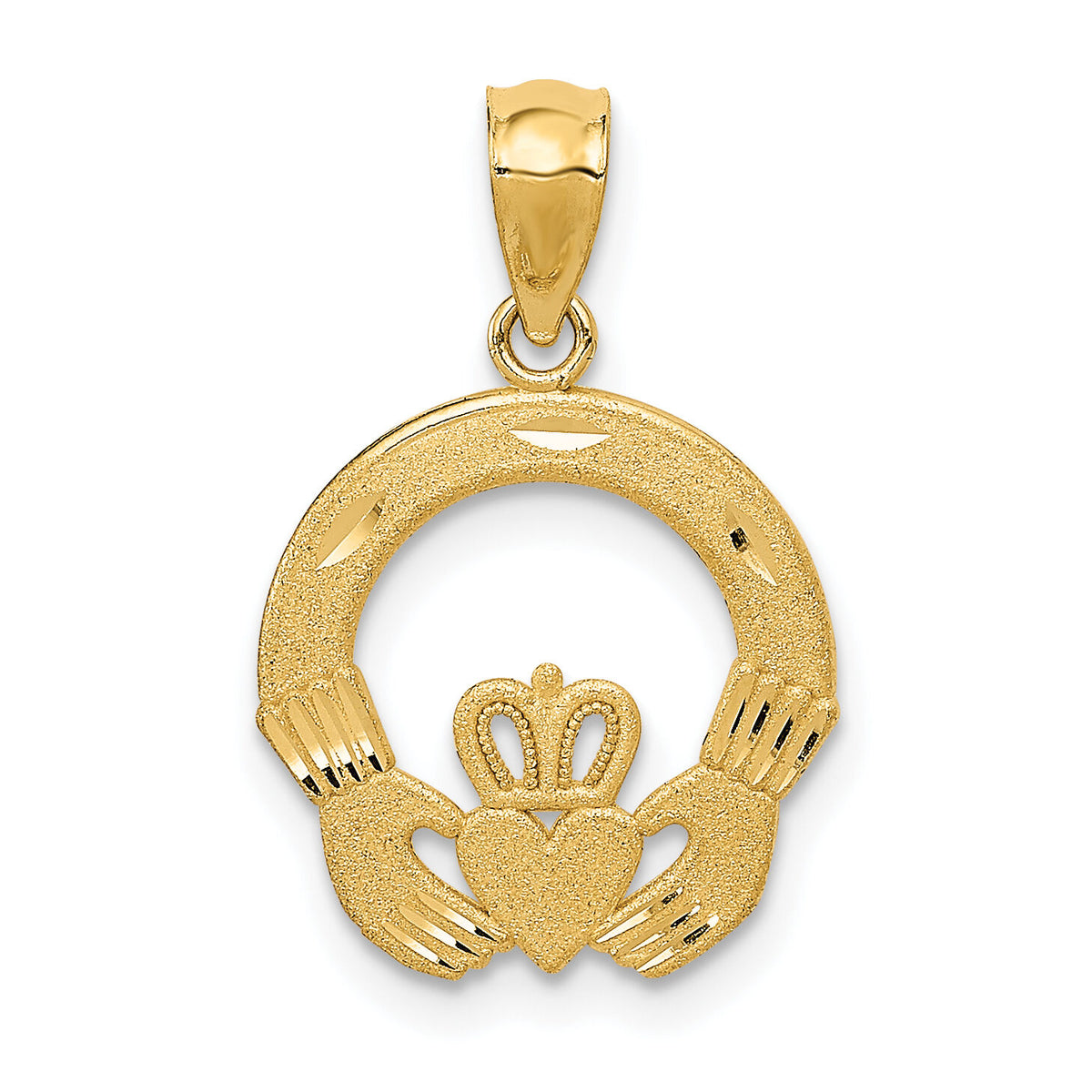 14k Claddagh Charm-M298