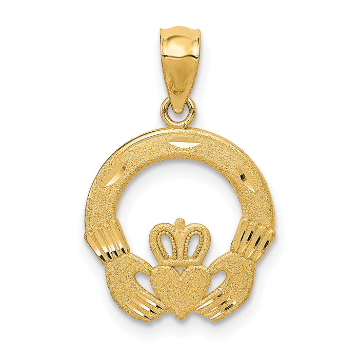 14k Claddagh Charm-M298