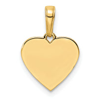 14k and White Rhodium D/iamond-cut Puffy Heart Pendant-M3005