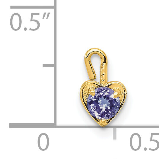 14ky June Synthetic Birthstone Heart Charm-M349