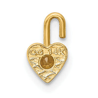 14ky November Synthetic Birthstone Heart Charm-M351