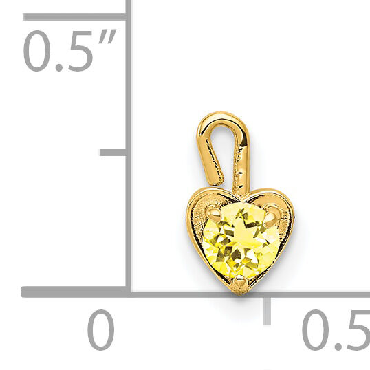 14ky November Synthetic Birthstone Heart Charm-M351