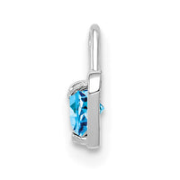 14k White Gold December Synthetic Birthstone Heart Charm-M354W