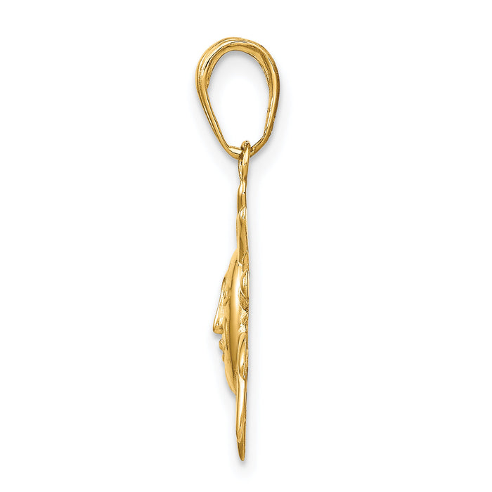 14k Polished Small Sun Charm-M471