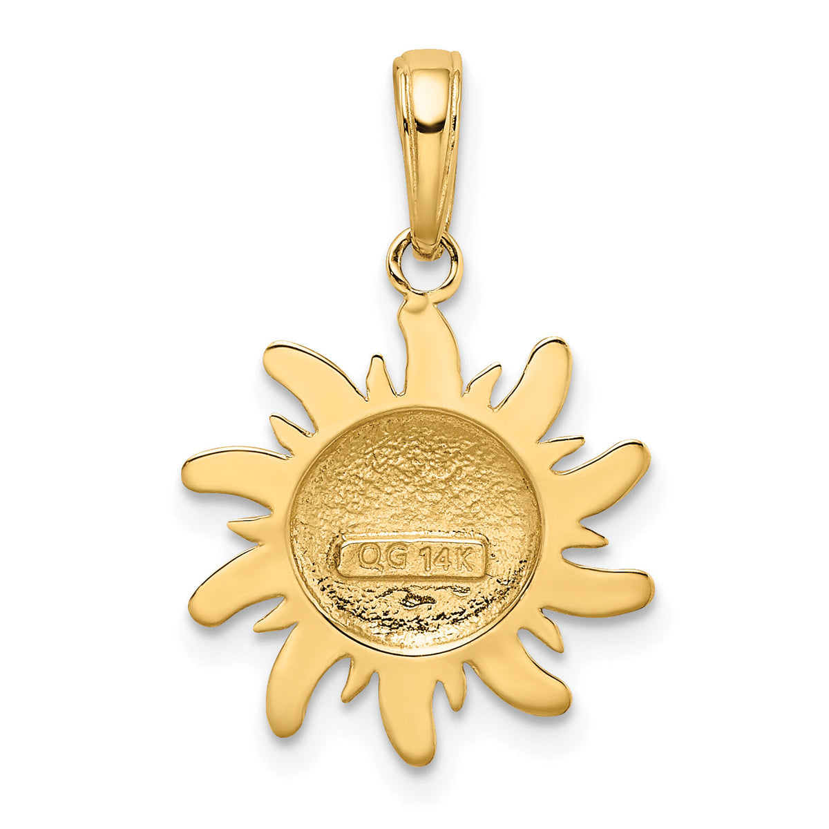 14k Polished Small Sun Charm-M471