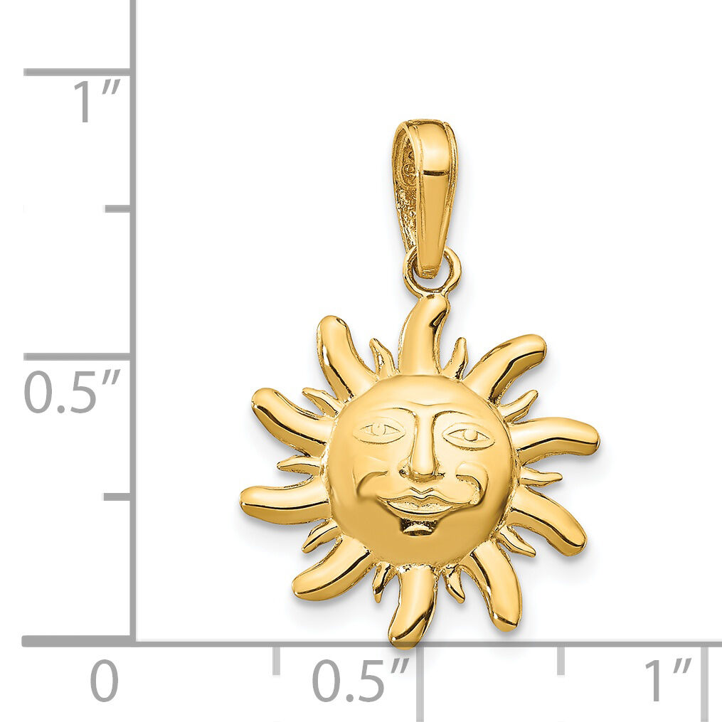 14k Polished Small Sun Charm-M471